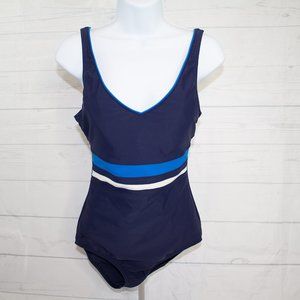Speedo One Piece Swimsuit. Navy Blue. Size 10